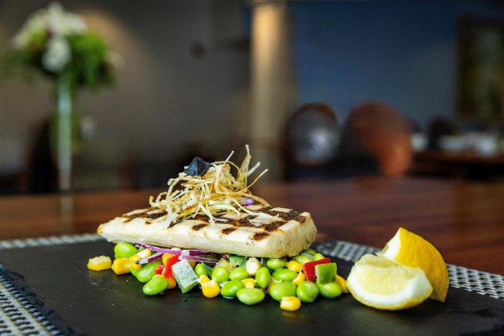 Fancy Plated Fish Dinner