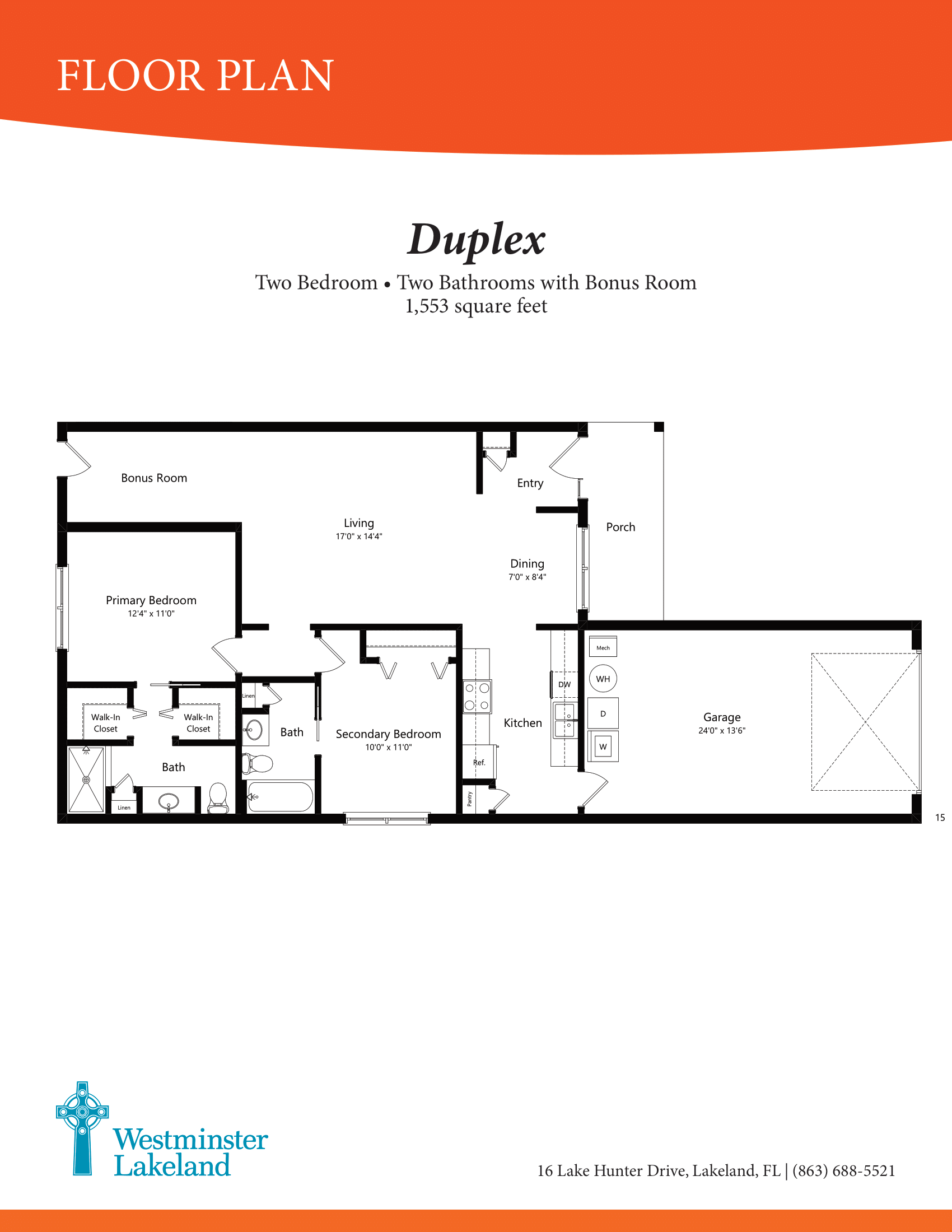 Duplex floorplan