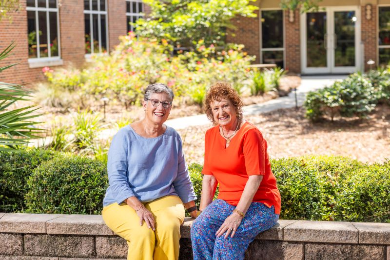 seniors sitting down together