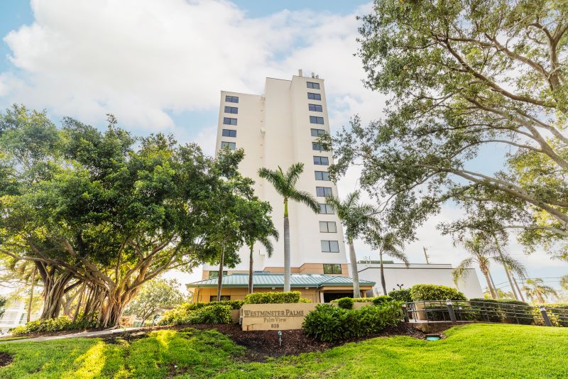 Street view of side of building