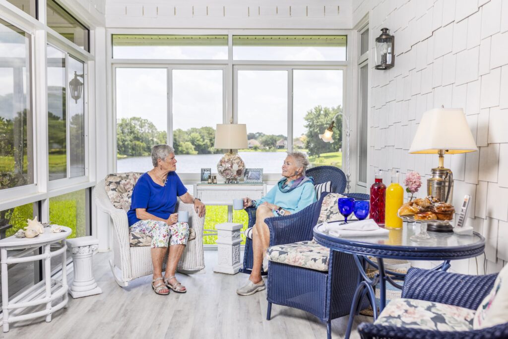 seniors sitting and talking