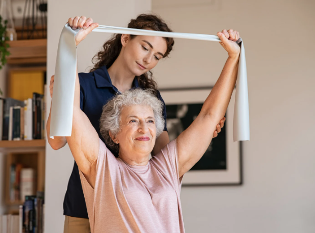 Senior Woman Getting Rehab