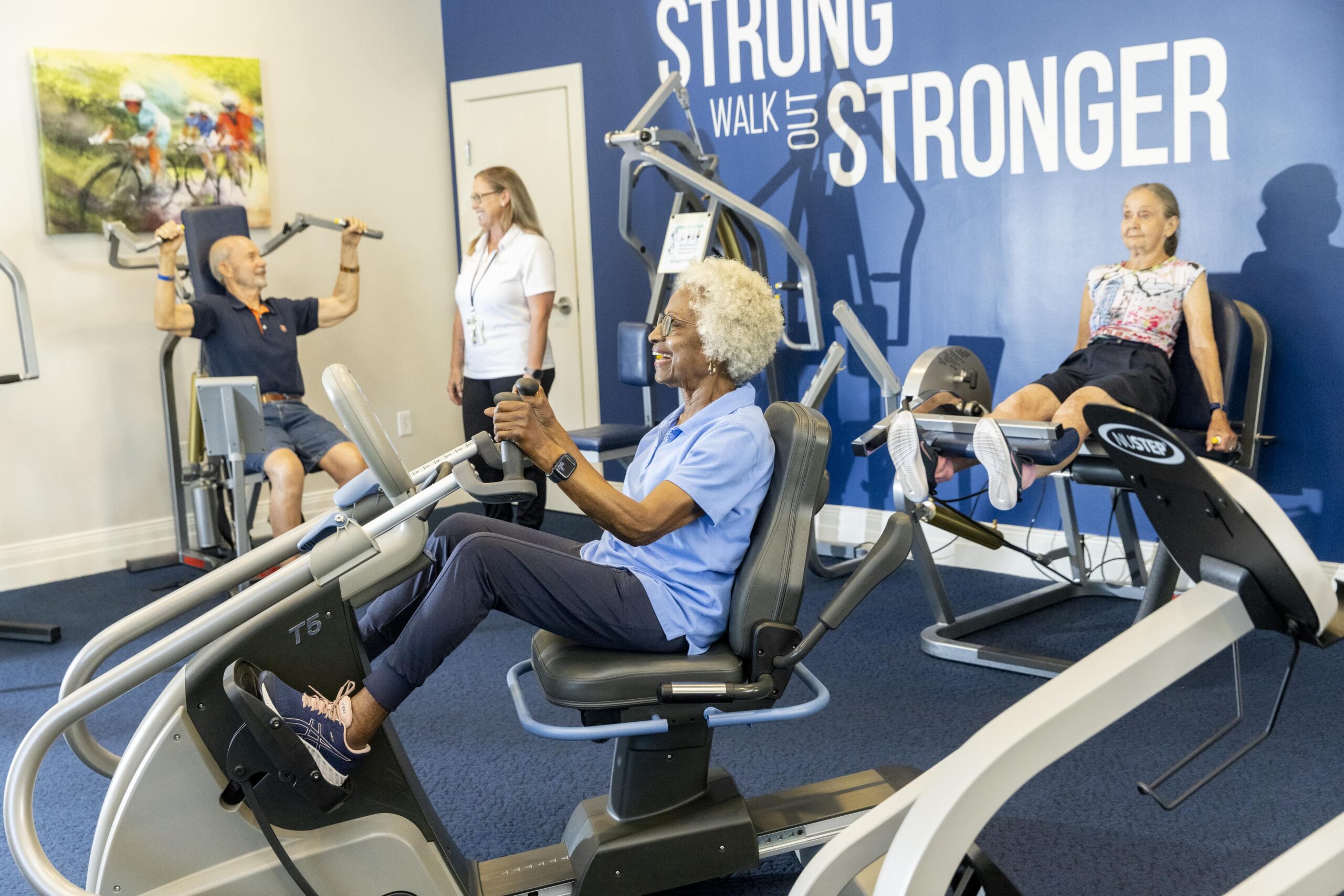 Seniors enjoying fitness class