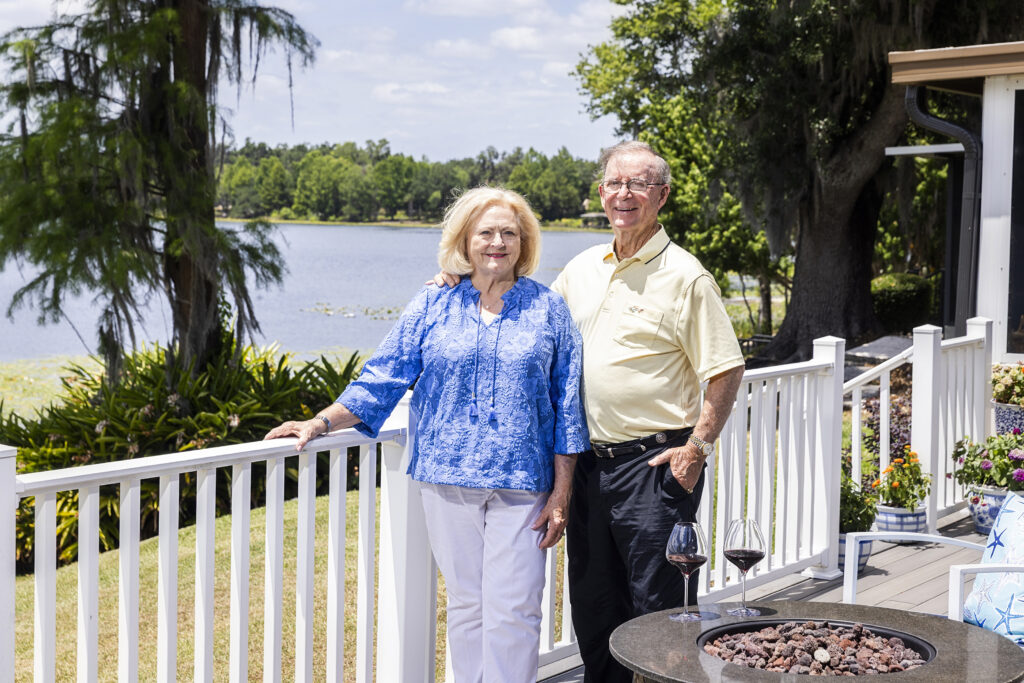 Senior Man and Woman Smiling at Camera_1060