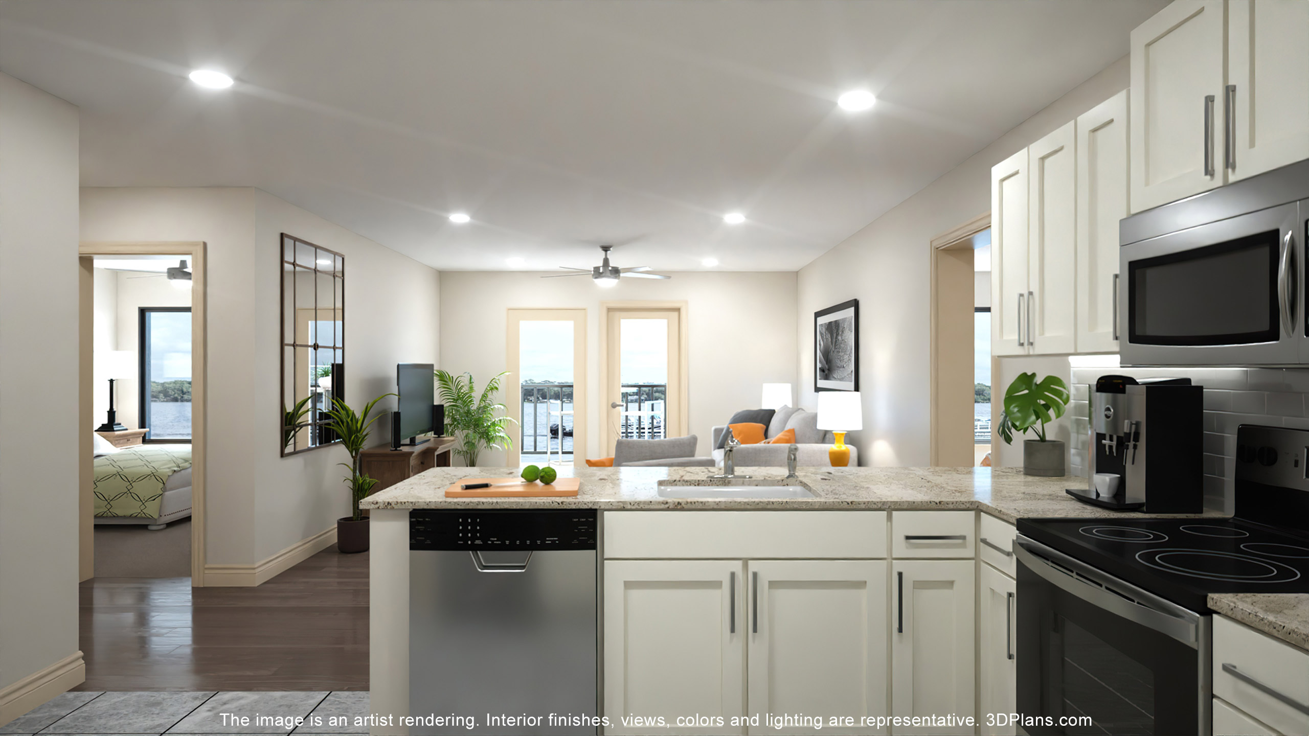 bright, open floor plan apartment overlooking Julington Creek