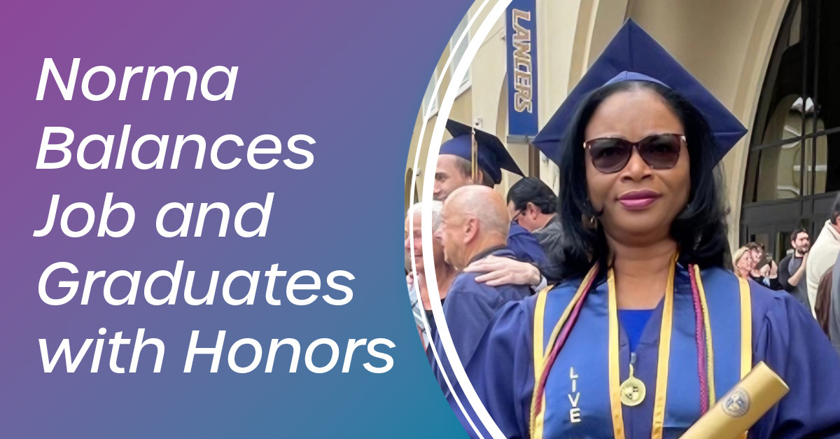Norma Christie King Balances Full-Time Job and Graduates with Honors from California Baptist University