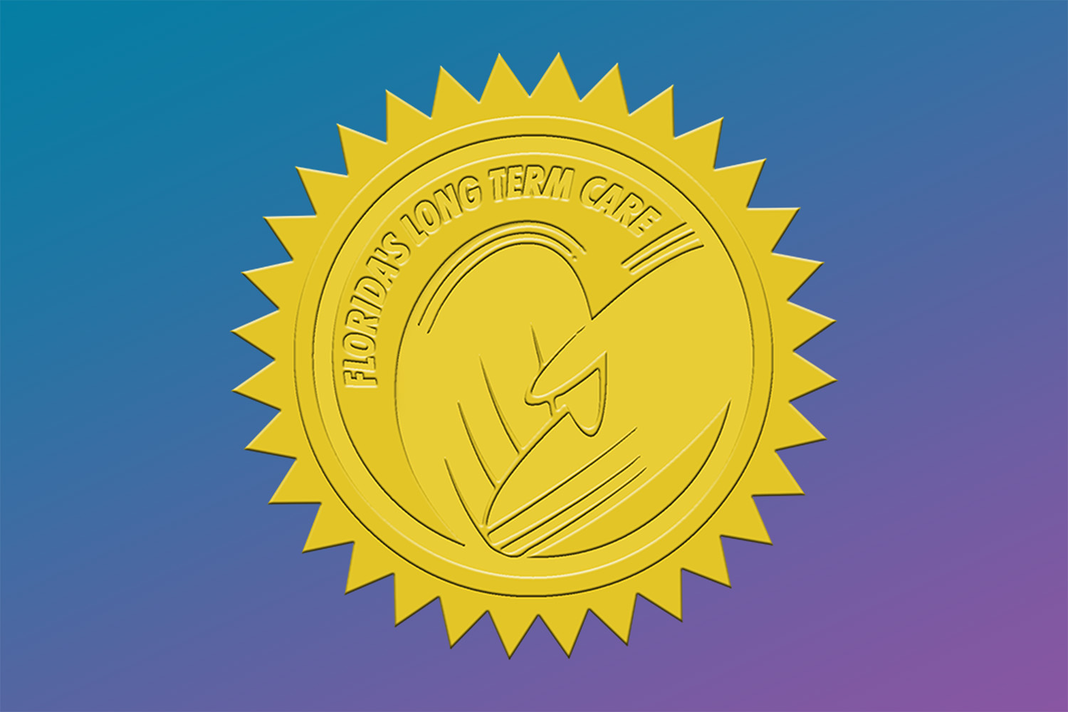 Governor's Gold Seal Award on a blue and purple gradient background