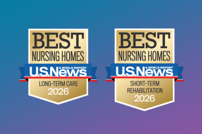 Official U.S. News Best Nursing Homes 2026 High-Performance badges awarded to Westminster Communities of Florida for Short-Term Rehabilitation and Long-Term Care.