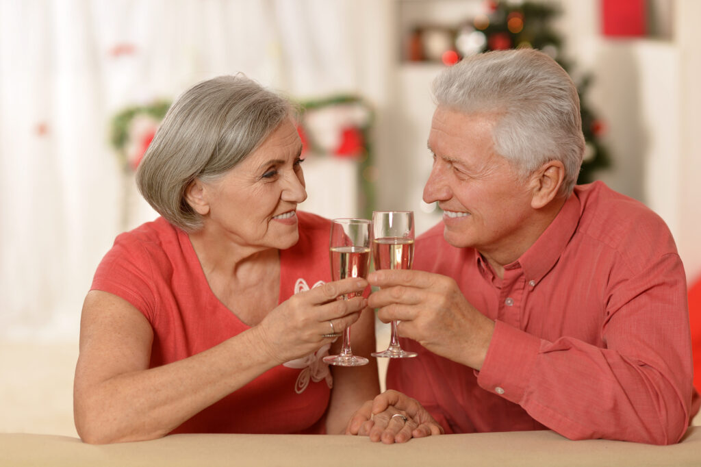 Senior couple creating New Year’s goals