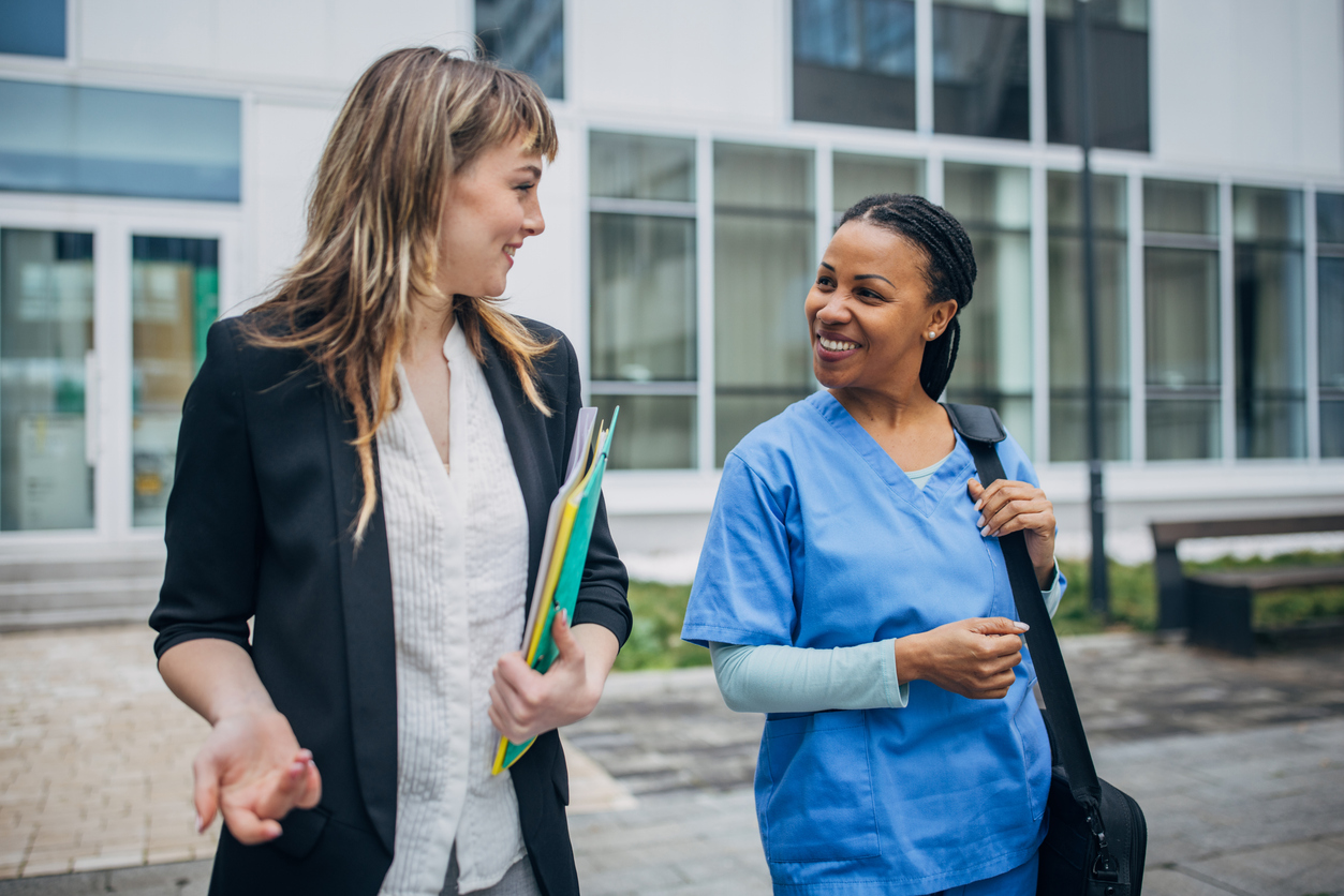 Caregiver with worker