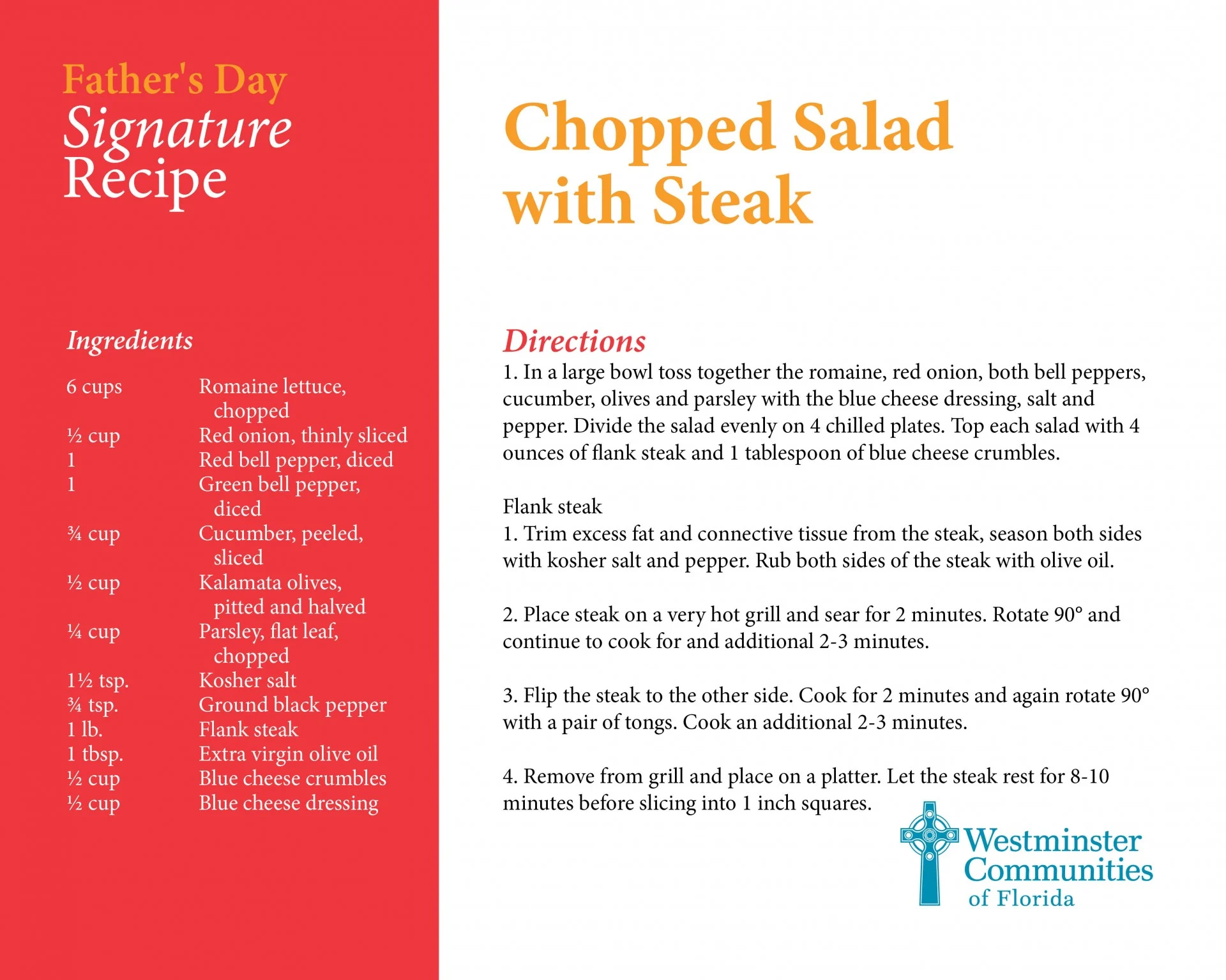Father's Day Signature Recipes4- chopped salad steak