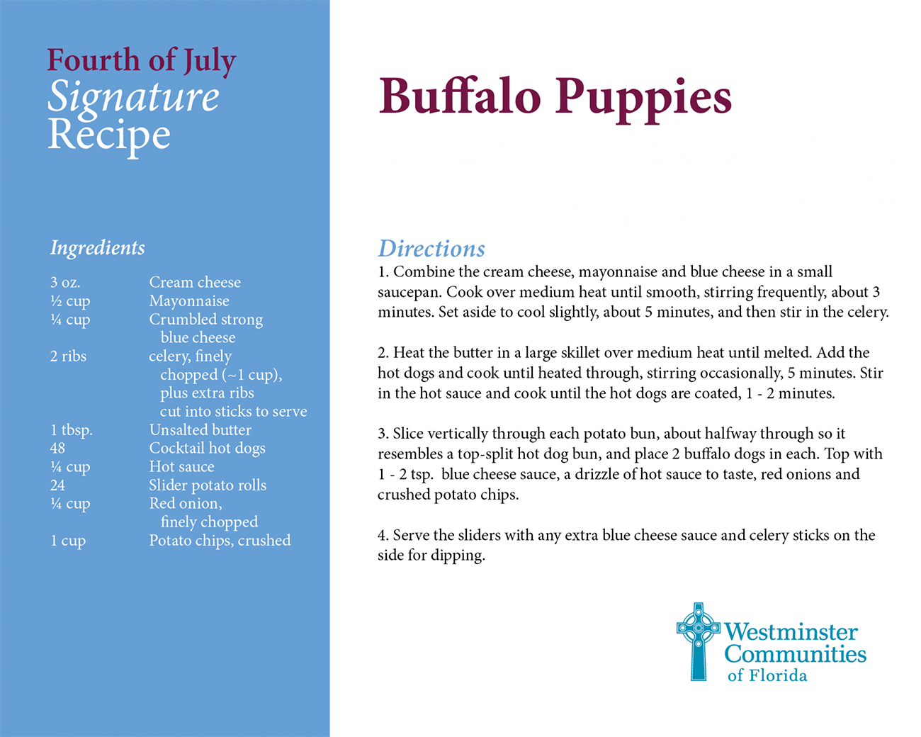 Fourth of July Recipes3 - Buffalo Puppies