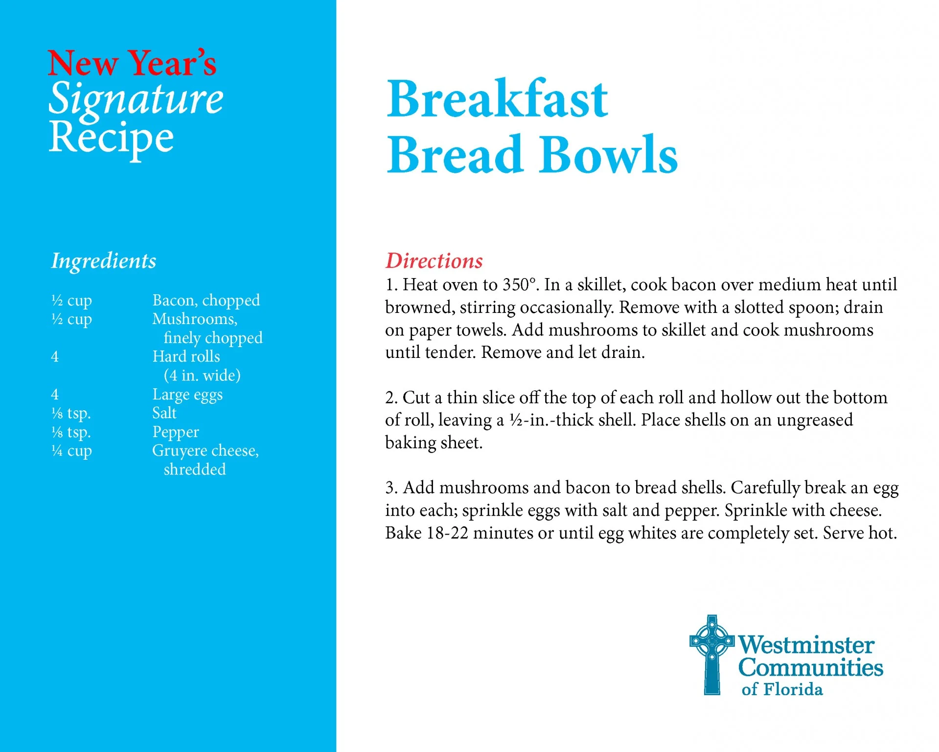 New Year's Signature Recipes BREAD BOWL